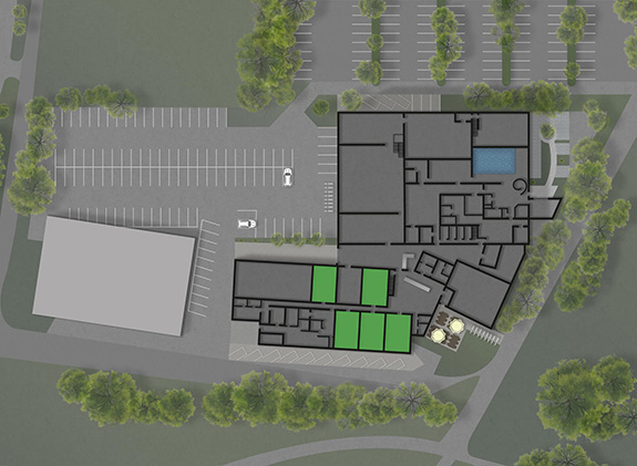 FitPlus Gebäudeplan Squash Area